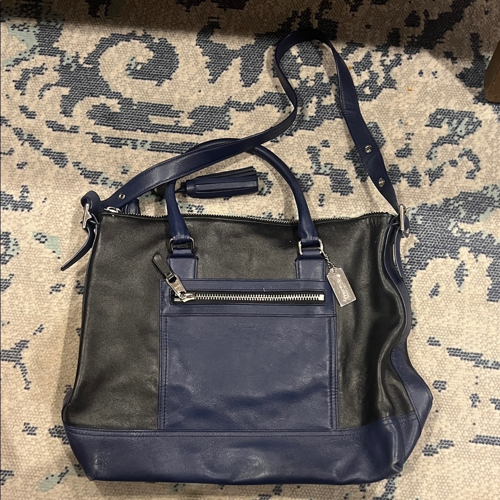 Coach Black and Blue Shoulder Bag
